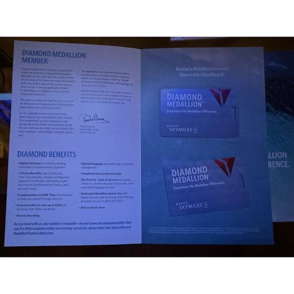 COPY - Delta Airlines Diamond Medallion Luggage Bag Name tags Envelope Tie Blue… - Picture 5 of 6